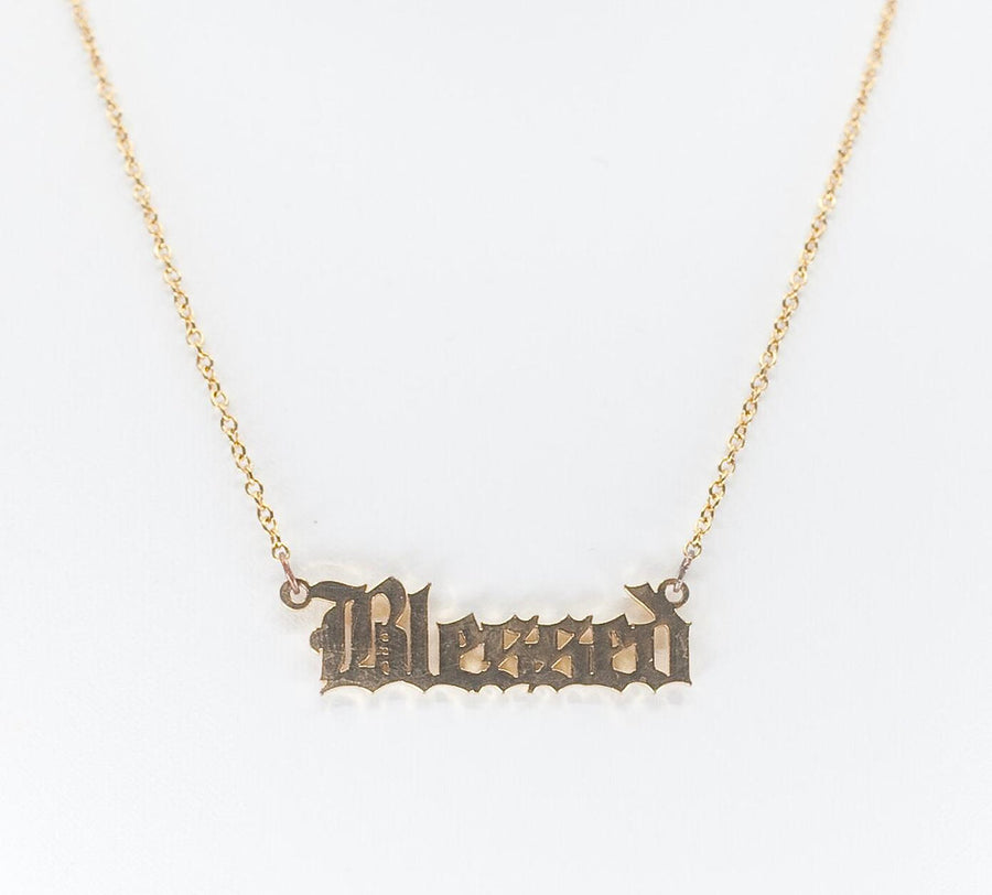 Gothic 'Blessed' Necklace
