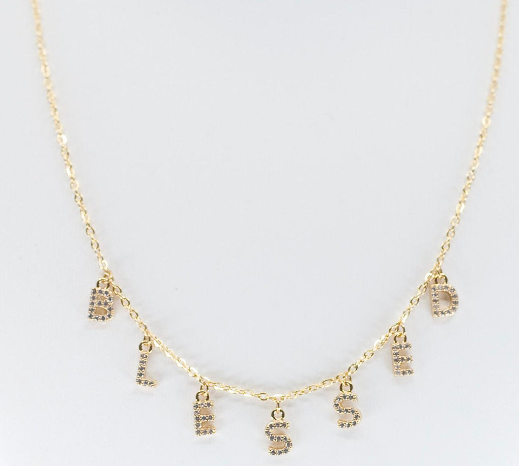 Sparkle 'Blessed' Necklace